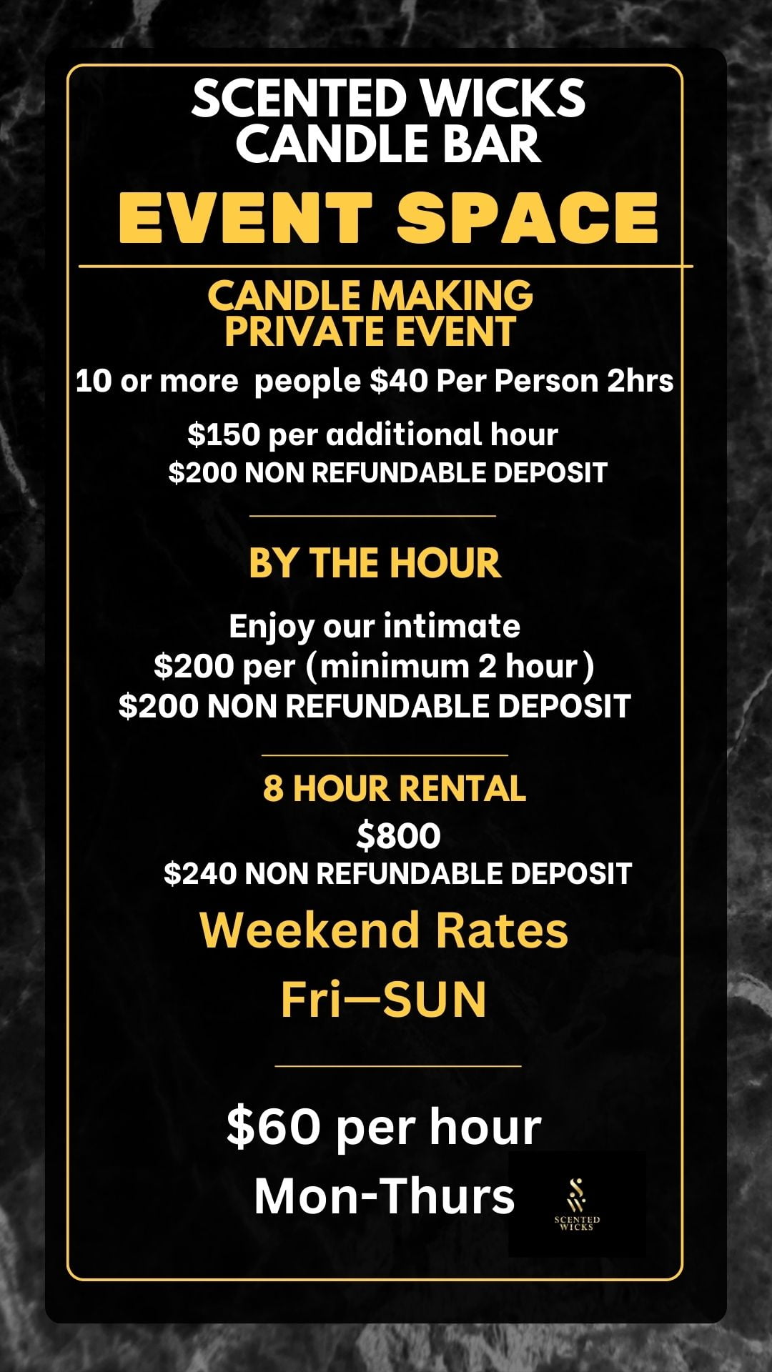 Packages Scented Wicks Candler Bar